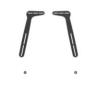 PureMounts Soporte Universal para Altavoces de música Soporte para Altavoces Barra de Sonido Envolvente, VESA 200x100-600x400, Capacidad de Carga: máx. 15 kg, Montaje en Pared, Acero, Negro