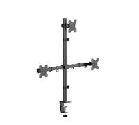 PureMounts Triple Monitorhalterung 17-32 Zoll VESA 75/100 übereinander