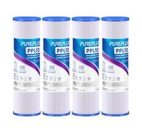 PUREPLUS Filtro de sedimentos plisado de 50 micras de 10 x 2.5 pulgadas para agua de pozo, cartucho de repuesto para sistema universal RO de 10 pulgadas, W50PE, WFPFC3002, SPC-25-1050, FM-50-975, 801