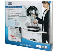 Purepower Scanpart Marco intermedio universal con encimera, marco de conexión de hasta 20 kg | conector intermedio para lavadora y secadora - blanco