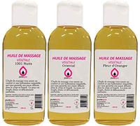 Purespa Aceite de Masaje con Aroma Vegetal Bio - Masaje 100% Relajante y Exótico Natural (Oriental | Naranjo | 1001 Noches - 100 ml x 3)