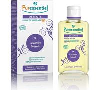 Puressentiel Sueño y Relax - Aceite de masaje con 6 aceites esenciales, Lavanda y Neroli, Bio y de origen natural, para relajarse y descansar, 100 ml
