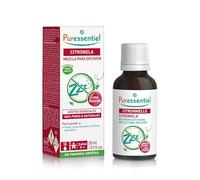 Puressentiel Aceites Esenciales para Difusión Citronela 30 ml | Contiene 4 aceites esenciales 100% puros y naturales. Ideal para disfrutar de tus tardes y noches de verano con tranquilidad