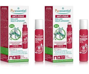 Puressentiel - Anti-Pic- Roll-on Multicalmante con AE BIO - Alivia las picaduras con efecto inmediato y duradero - Insectos, medusas, plantas - 99,5% de origen natural - 5 ml (Paquete de 2)