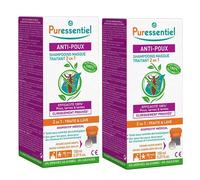 Puressentiel - Champú de tratamiento 2 en 1 con peine - 2 unidades de 150 ml