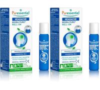 Puressentiel - Dolores de Cabeza - Roll-on Migra Pure con 9 aceites esenciales - Eficacia probada - Migraña, Cefaleas - Menta piperita - 5 ml (Paquete de 2)