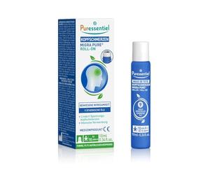 Puressentiel - Masajeador de dolor de cabeza Roll-on con 9 aceites esenciales - Refrigerante para dolores de cabeza - Aceite de menta para dolores de cabeza tensionales - 10 ml