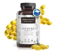 PURETANICALS Omega 3 + Vitamina D3 + K2 MK7 All-Trans - Premium O3-D3-K2 Complejo Alta Dosis | Aceite de Pescado con Ácidos Grasos Esenciales EPA DHA | Óleo Omega3 Líquido | 240 Cápsulas de Gel Blando