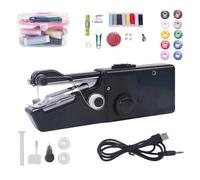 Pureutil Mini Handheld Sewing Machine(Cordless, Portable & Ready-to-Sew), Dual Power Small Sewings Tooi, Portable Hand Held Sewing Kit, Easy To Use for Beginners, Travel (Black)