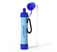 Purewell Filtro de agua personal 1500L Filtro de agua para exteriores Elimina el 99,100% de los contaminantes, trekking, viajes de aventura y preparación para emergencias