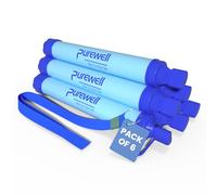 Purewell Outdoor Water Filter Personal Water Filtration Straw Emergency Survival Gear Water Purifier for Camping Hiking Climbing Backpacking