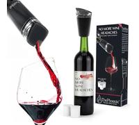 PureWine Phoenix - Filtro y aireador de botellas de vino, dispensador de vino reutilizable para verter filtro de histamina y sulfitos, airea y restaura el sabor, kit de inicio negro