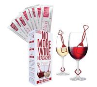 PureWine Red Wand - Filtro de histamina y sulfito, purificador, reduce las alergias al vino, varilla agitadora airea el vino, paquete de 8