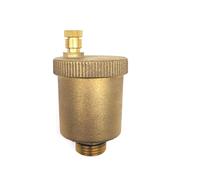 Purgador de aire automático de latón de 1/2" (HR1401) | Válvula de escape y purga automática 1/2 con válvula de cierre para calefacción, agua caliente y fría, glicol | Instalación sin masilla