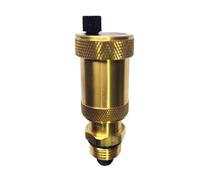 Purgador de aire automático de latón de 1/2" (HR1403) | Válvula de escape y purga automática de 3/8"x1/2" con válvula de cierre para calefacción, agua caliente y fría, glicol | Instalación sin masilla