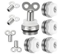 Purgador de puerta de aire de repuesto para radiador de tornillo con calefacción de latón de 1/2 pulgadas, 5 unidades