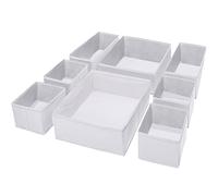 Puricon Oraganizador de Cajón Plegable, Divisor de Ropa Interior en Armario Cajonera, Almecenamiento Divisional para Clasificar Prenda Calcetines Sujetadores Bufandas Corbatas Calzoncillos -Blanco