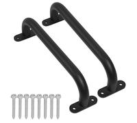 Purife Manijas de seguridad de metal negro de 13 pulgadas (1 par, 500 libras), mango de juego, juego de columpio, mango de casa de juegos, agarre de mano y barra de mono para gimnasio de la selva