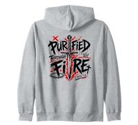 Purificado a través del Fuego 1 Pedro 1 7 Cristiano Sudadera con Capucha