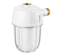 Purificador de agua para el hogar, filtro de agua a prueba de fugas con carcasa transparente y conectores de cobre para cocina o lavadora (diente de cobre único)