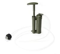 Purificador de agua portátil de camping para senderismo al aire libre, elimina el filtro 0.1 y metales pesados, equipo de supervivencia ABS, verde oscuro