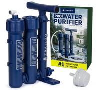Purificador de agua Pro sistema de purificación de agua para supervivencia, bomba de mano de alto volumen, filtro de agua portátil para camping, senderismo, mochileros, preparación de emergencia