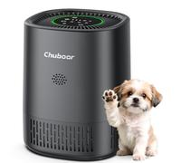 Purificador de aire alérgico para dormitorio, purificador de aire CADR 240 m³/h para habitaciones de fumadores, 3 temporizadores, 4 velocidades, modo de sueño, H13 HEPA aire limpiador para pelo de