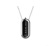 Purificador de aire compacto ligero para uso móvil con emisión de iones negativos y visualización de estado del aire en tiempo real (plata)