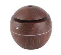 Purificador de Aire con Difusor Humidificador Ultrasónico Táctil LED Esencial USB con Luz Nocturna Que Cambia de Color, para Uso en Interiores y Viajes en Casa (Grano de Madera