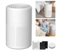 Purificador de aire de cámara silenciosa, elimina el 99,97% de los alérgenos, H13 HEPA Air Purifier, Filtración eficaz contra alergias y olores, purificador de aire con aromaterapia para el hogar de