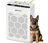Purificador de aire para alérgicos, con filtros HEPA H14 y prefiltro lavable, CADR 300 m³/h, grandes espacios hasta 100 m², sistema de filtración de 3 niveles, contra polen, pelo de animales, humo y