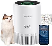 Purificador de aire para alérgicos, filtro de aire HEPA contra moho, polvo y pelo de animales 185 m³/h CADR para dormitorio de hasta 110 m² (blanco)