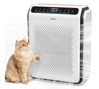 Purificador de aire para mascotas domésticas, entrada en U para succionar el pelo de las mascotas, un 86% menos, HEPA H13 y carbono para gatos, purificador de aire específico para mascotas para
