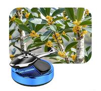 Purificador de aire y difusor para vehículos con rotación de energía solar, difusor de fragancia ABS estilo como adorno de avión para automóviles y espacios pequeños (Osmanthus azul)