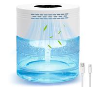 Purificadores de aire de agua para el hogar, purificadores de aire a base de agua, lavadora de aire silenciosa de 3 velocidades, revitalizador de aire de luz de 8 colores, máquina purificadora de aire