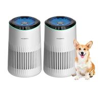 Purificadores de aire para dormitorio y hogar para humo, olores de caspa de mascotas, purificador de aire con modo de suspensión, purificador de aire pequeño con esponja de fragancia para dormitorio