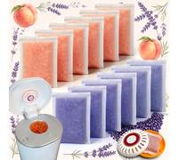 PurifyLogix 12 desodorantes para cubos de pañales Munchkin Step y cubo, recambios de carbón activado para cartucho de bicarbonato de sodio Arm & Hammer Puck (3.5 pulgadas), 6 lavandas y 6 sabores