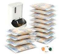 PurifyLogix 12 paquetes desecantes de alimentos para mascotas que cambian de color compatibles con el alimentador automático PETLIBRO para gatos, paquetes de repuesto desecantes empaquetados