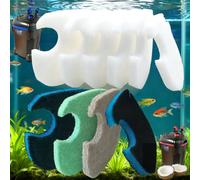 PurifyLogix Almohadillas de filtro de repuesto compatibles con AMOSIJOY 172/225/265GPH filtro externo de acuario, 6 hilos blancos y 2 almohadillas gruesas, 1 filtro removedor de fosfato y 1 removedor