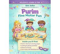 Purim - Fine Motor Fine: A Fun Purim Activity Book for Kids (Hebrew learning workbook for kids)