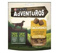 Purina Adventuros Grano Ancestral y superalimentos, Snacks, premios, Natural, chuches para Perros, Pavo, 6 Bolsas de 120g