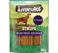 Purina Adventuros Strips - Bandas con Sabor a Ciervo, 90 g