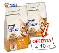 PURINA CAT CHOW | Adulto | Croquetas para Gatos | NaturiumTM | Pato | 10 kg | Bolsa