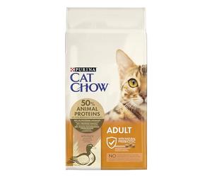 PURINA CAT CHOW | Adulto | Croquetas para Gatos | NaturiumTM | Pato | 10 kg | Bolsa