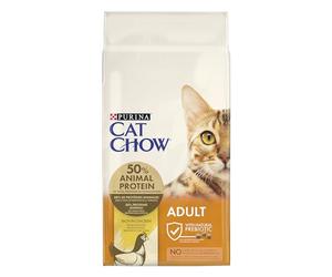 PURINA CAT CHOW | Adulto | Croquetas para Gatos | NaturiumTM | Pollo | 10 kg | Bolsa