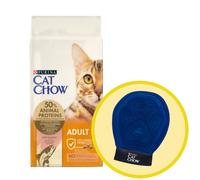 Purina Cat Chow Adultos Atún y Salmón 15kg + Guante de aseo - Cat Chow