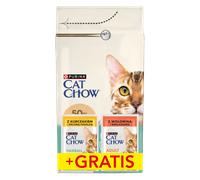 PURINA Cat Chow Alimento Rico en Pollo para Bolas de Pelo 1.5kg + 2 sobres GRATIS