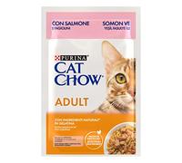 Purina Cat Chow Comida Húmeda para Gato Adulto con Salmón, 26 Sobres de 85g