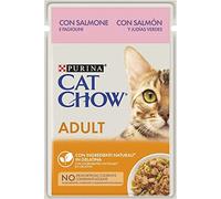 Purina Cat Chow Comida Húmeda para Gato Adulto con Salmón, 26 sobres de 85g