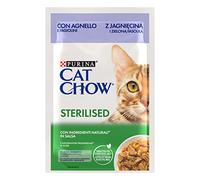 Purina Cat Chow Comida Húmeda para Gato Esterilizado Adulto con Cordero, 26 Sobres de 85g